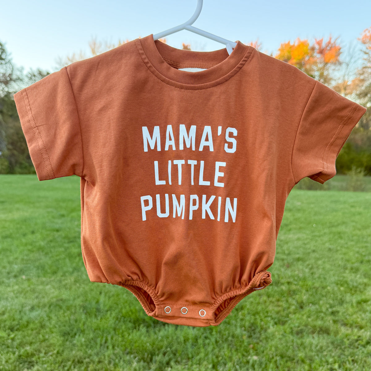 Mama’s Little Pumpkin Bubble Romper
