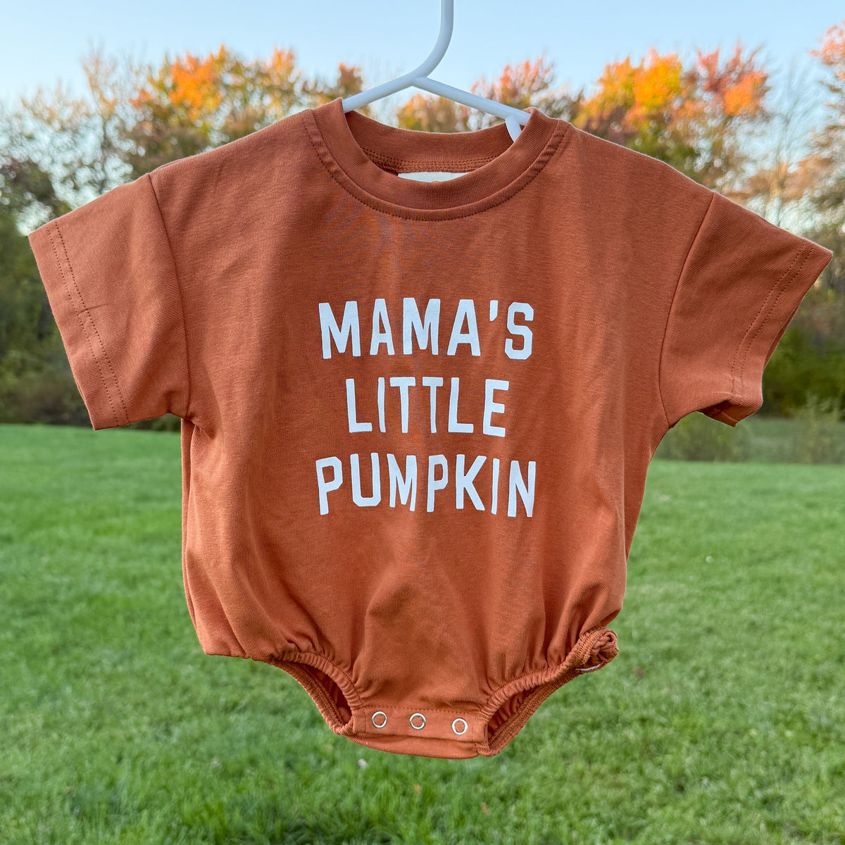 Mama’s Little Pumpkin Bubble Romper